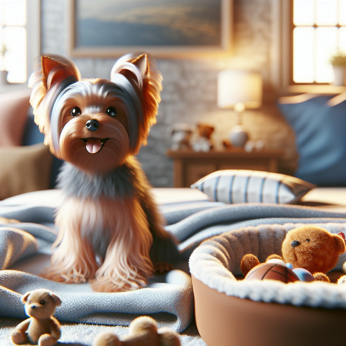 An image illustrating Qué hacer si tu Yorkshire Terrier sufre ansiedad por separación