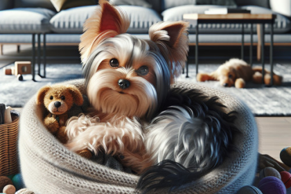 An image illustrating Cómo enseñar a un Yorkshire Terrier a quedarse solo en casa