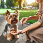 An image illustrating Cómo usar refuerzo positivo con tu Yorkshire Terrier