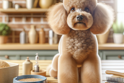 An image illustrating Poodle adulto cuidados y alimentación según su edad