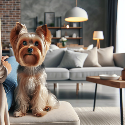 An image illustrating Cómo evitar que tu Yorkshire Terrier salte sobre las visitas