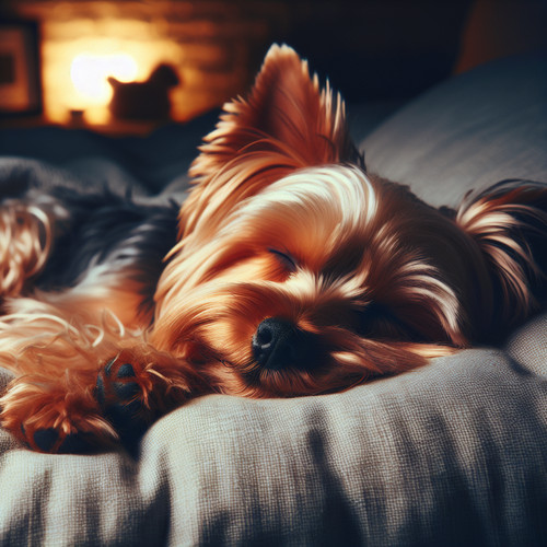 An image illustrating Cómo enseñar a un Yorkshire Terrier a dormir toda la noche