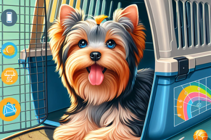 An image illustrating Yorkshire Terrier y viajes - cómo prepararlo para autos o buses