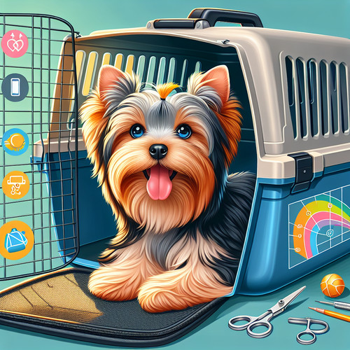 An image illustrating Yorkshire Terrier y viajes - cómo prepararlo para autos o buses