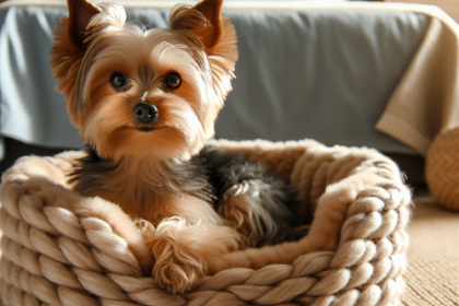 An image illustrating Cómo enseñar a un Yorkshire Terrier a no subirse a la cama