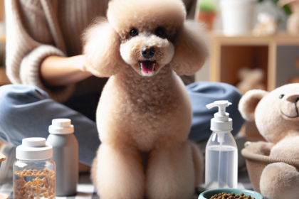An image illustrating Poodle adulto cuidados y alimentación según su edad