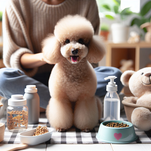 An image illustrating Poodle adulto cuidados y alimentación según su edad
