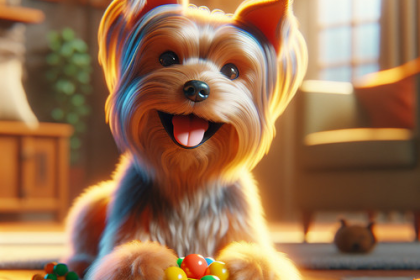 An image illustrating Qué actividades mentales estimulan a un Yorkshire Terrier