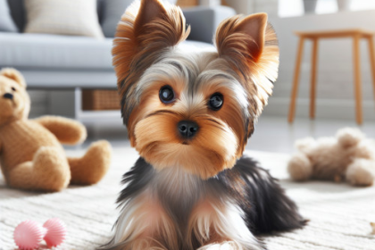 An image illustrating Qué hacer si tu Yorkshire Terrier destruye cosas cuando está solo