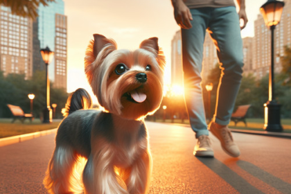 An image illustrating Cómo crear una rutina de paseo ideal para Yorkshire Terrier