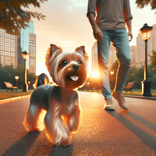 An image illustrating Cómo crear una rutina de paseo ideal para Yorkshire Terrier