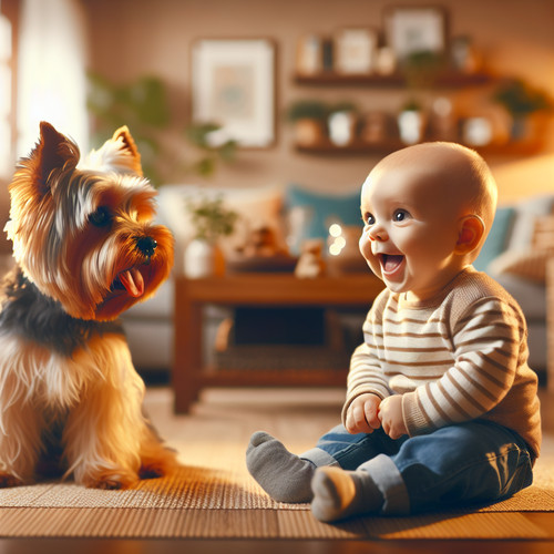 An image illustrating Yorkshire Terrier y bebés - cómo presentarlos correctamente