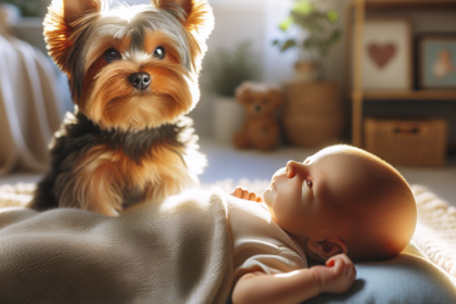 An image illustrating Yorkshire Terrier y bebés - cómo presentarlos correctamente
