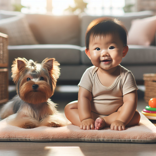 An image illustrating Yorkshire Terrier y bebés cómo presentarlos correctamente