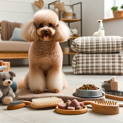 An image illustrating Poodle adulto cuidados y alimentación según su edad