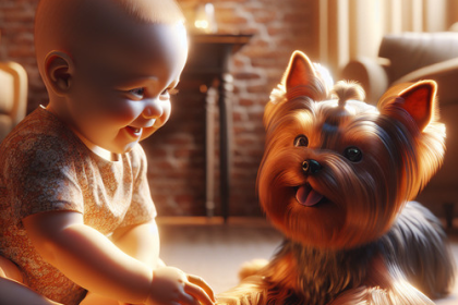 An image illustrating Yorkshire Terrier y bebés - cómo presentarlos correctamente