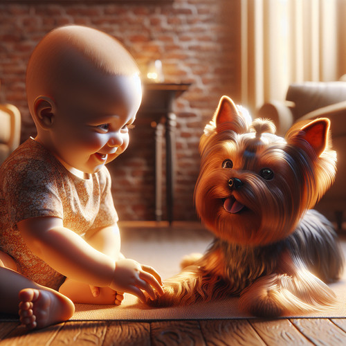 An image illustrating Yorkshire Terrier y bebés - cómo presentarlos correctamente