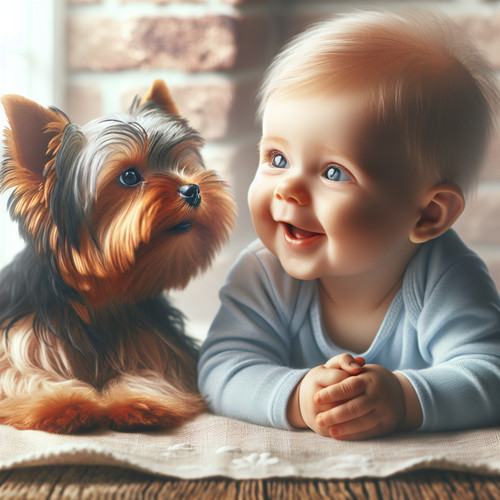 An image illustrating Yorkshire Terrier y bebés - cómo presentarlos correctamente