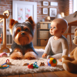 An image illustrating Yorkshire Terrier y bebés - cómo presentarlos correctamente