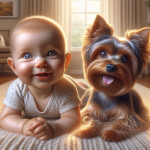 An image illustrating Yorkshire Terrier y bebés - cómo presentarlos correctamente
