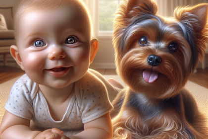 An image illustrating Yorkshire Terrier y bebés - cómo presentarlos correctamente