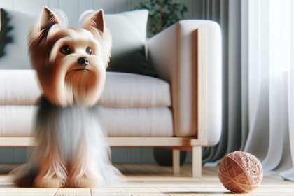 An image illustrating Cómo enseñar a un Yorkshire Terrier a no subirse al sofá