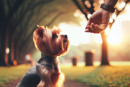 An image illustrating Cómo lograr que tu Yorkshire Terrier obedezca sin gritarle