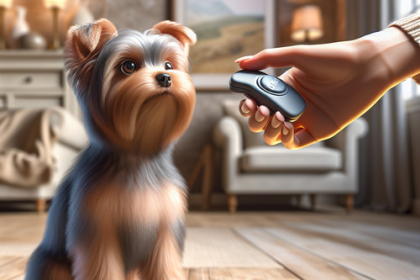 An image illustrating Cómo usar clicker training con Yorkshire Terrier