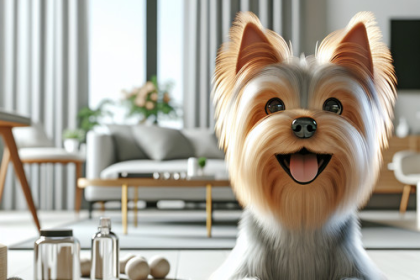 An image illustrating Qué hacer si tu Yorkshire Terrier se orina dentro de casa