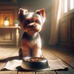 An image illustrating Cómo enseñarle a tu Yorkshire Terrier a esperar la comida