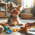 An image illustrating Cómo estimular a un Yorkshire Terrier cuando está aburrido