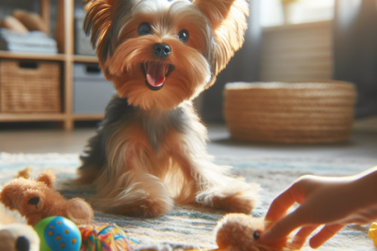 An image illustrating Cómo estimular a un Yorkshire Terrier cuando está aburrido