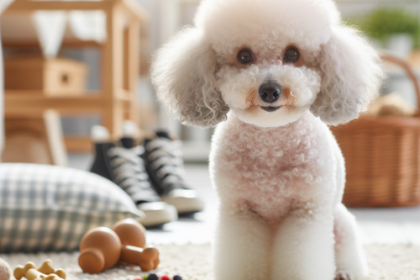 An image illustrating Poodle adulto cuidados y alimentación según su edad