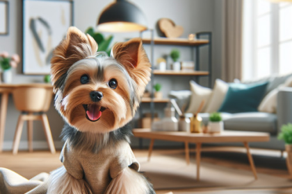 An image illustrating Yorkshire Terrier y vida en departamento - cómo mantenerlo feliz