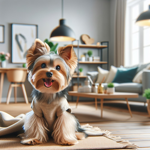 An image illustrating Yorkshire Terrier y vida en departamento - cómo mantenerlo feliz