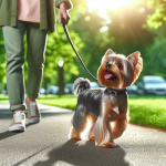 An image illustrating Cómo enseñar a tu Yorkshire Terrier a no tirar de la correa
