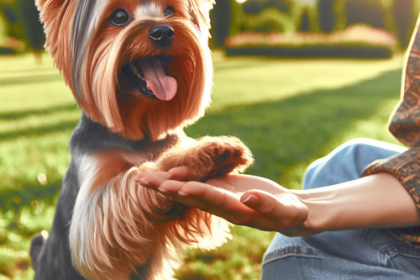 An image illustrating Cómo enseñar trucos divertidos a tu Yorkshire Terrier