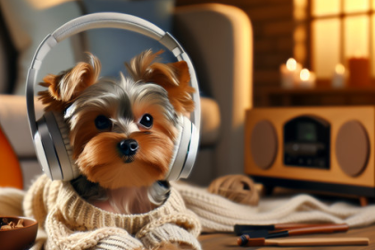 An image illustrating Qué música calma a un Yorkshire Terrier ansioso
