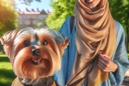 An image illustrating Cómo acostumbrar a tu Yorkshire Terrier al arnés