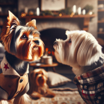 An image illustrating Qué hacer si tu Yorkshire Terrier tiene celos de otro perro