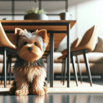 An image illustrating Cómo evitar que tu Yorkshire Terrier se suba a la mesa