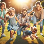 An image illustrating Cómo entrenar a un Yorkshire Terrier con niños pequeños