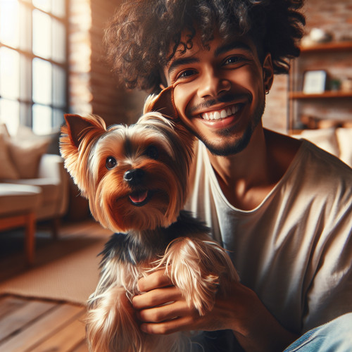 An image illustrating Qué señales muestran que tu Yorkshire Terrier confía en ti