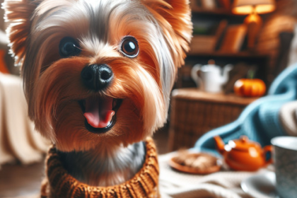An image illustrating Qué hacer si tu Yorkshire Terrier se orina de emoción