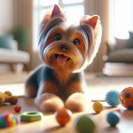 An image illustrating Qué ejercicios mentales ayudan a un Yorkshire Terrier adulto