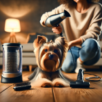 An image illustrating Qué hacer si tu Yorkshire Terrier tiene miedo al secador o aspiradora