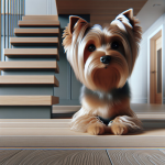 An image illustrating Cómo enseñarle a tu Yorkshire Terrier a no subir escaleras