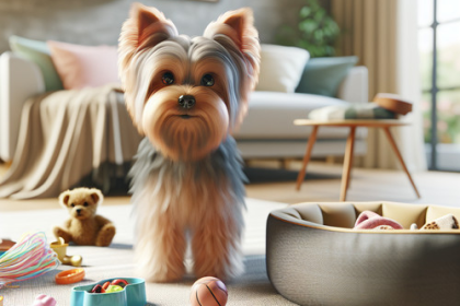 An image illustrating Cómo adaptar la rutina del Yorkshire Terrier si trabajas fuera todo el día