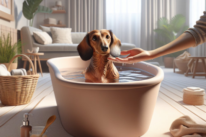 An image illustrating Consejos para bañar correctamente a tu Dachshund