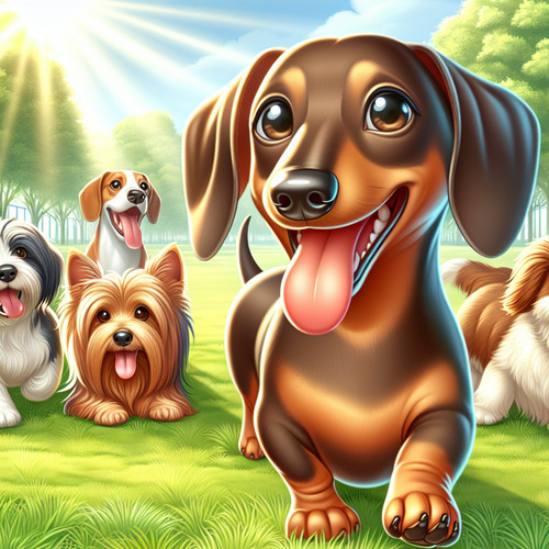 An image illustrating Tips para socializar a tu Dachshund con otros perros